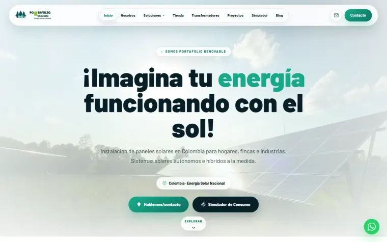 Web de Portafolio Renovable en computador